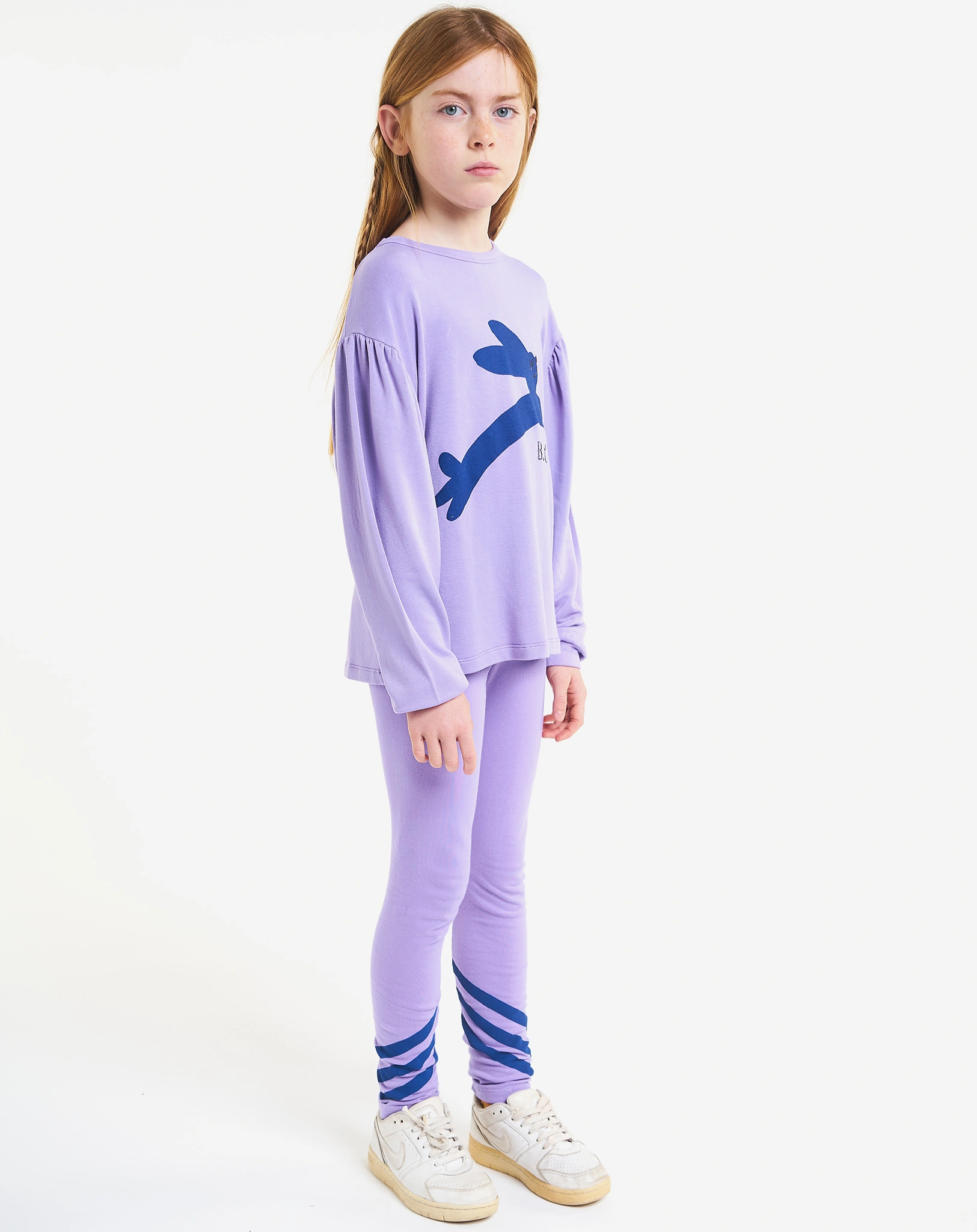 Langarmshirt JUMPING HARE in purple