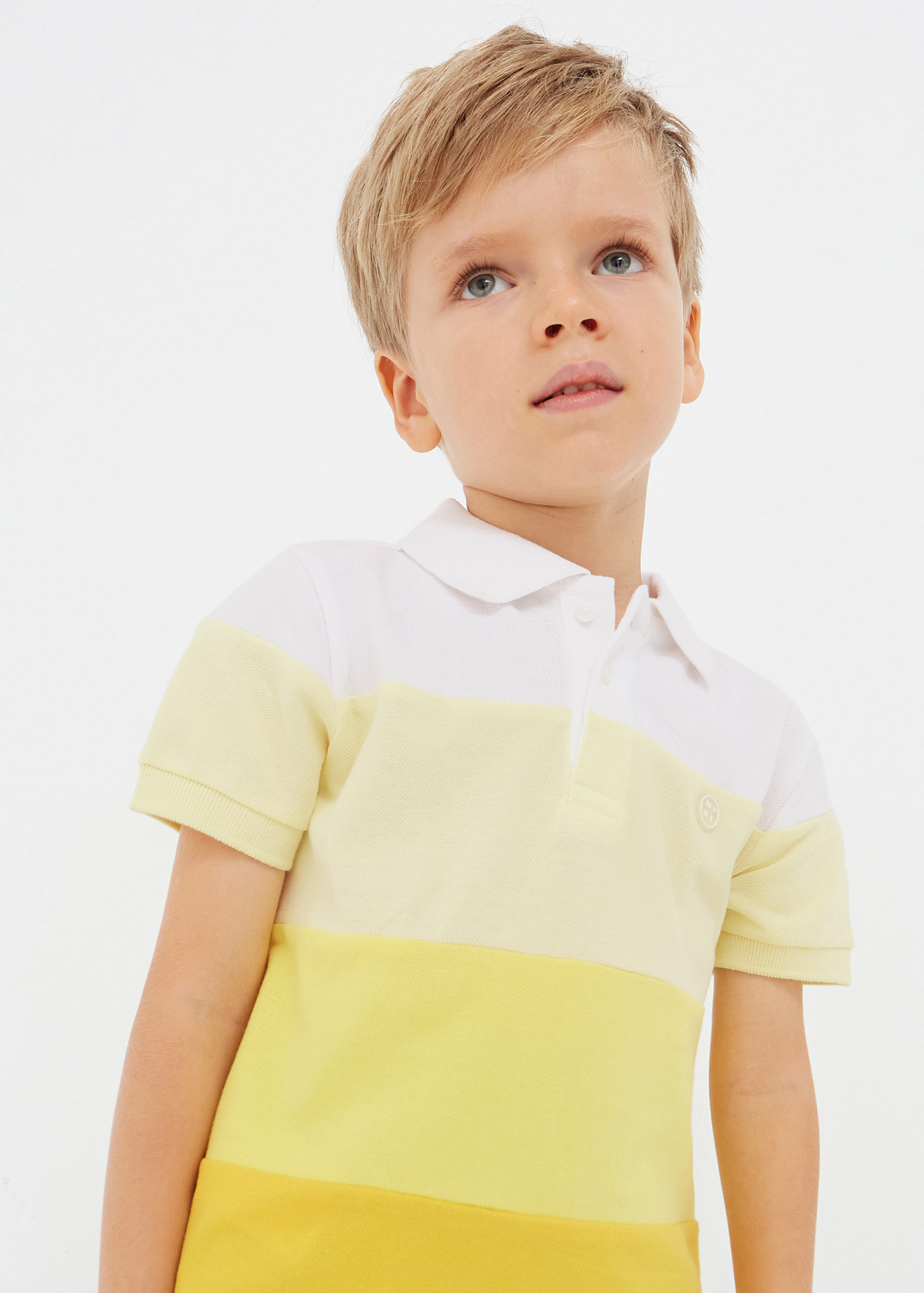 Camisa polo de manga curta com estampa para meninos