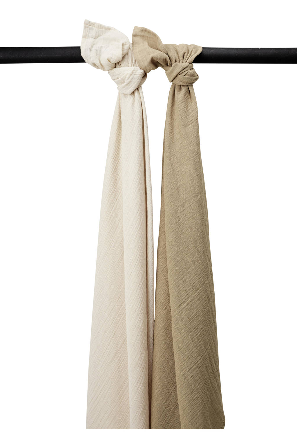 pre-washed hydrofiel swaddle - set van 2 - soft sand/taupe