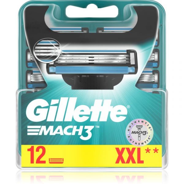 Gillette Mach3 Recarga de Lâminas 12 Unidades