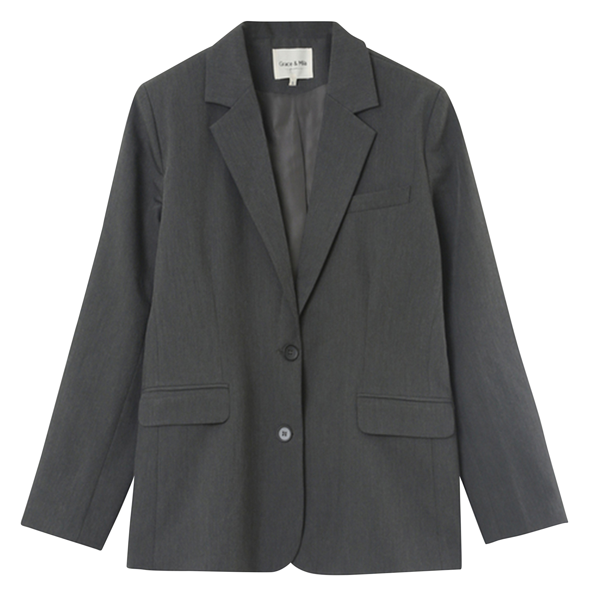 NORTON - Blazer droit à épaulettes | Argent
