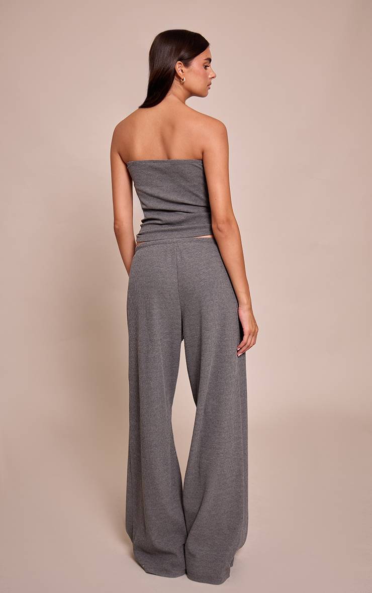 Gris Pantalon Large Slouchy À Cordon De Serrage