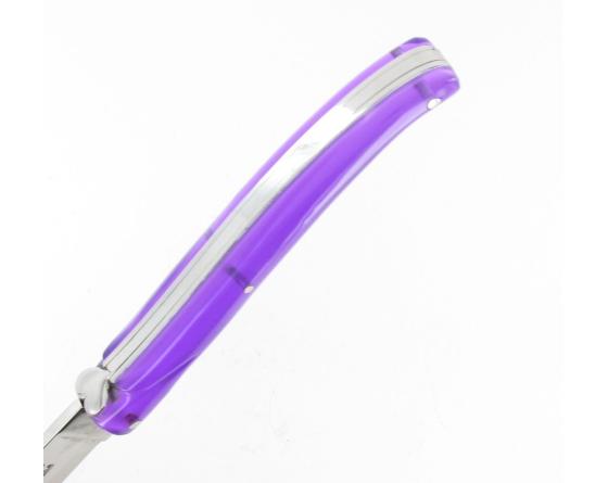 Laguiole 11 cm - manche Acrylique Violet - Coeur Couteau de poche par D'Albrac à Laguiole