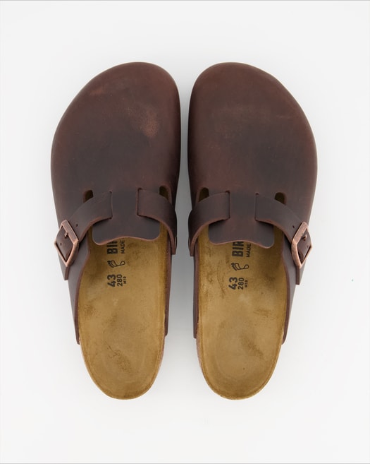 Birkenstock Boston Pantoletten in Braun