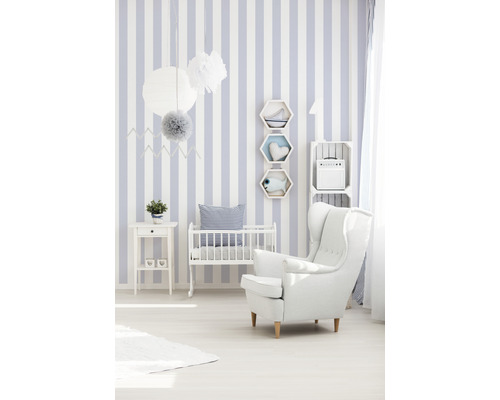 Vliesbehang 38148-3 Little Love blokstrepen grijswit