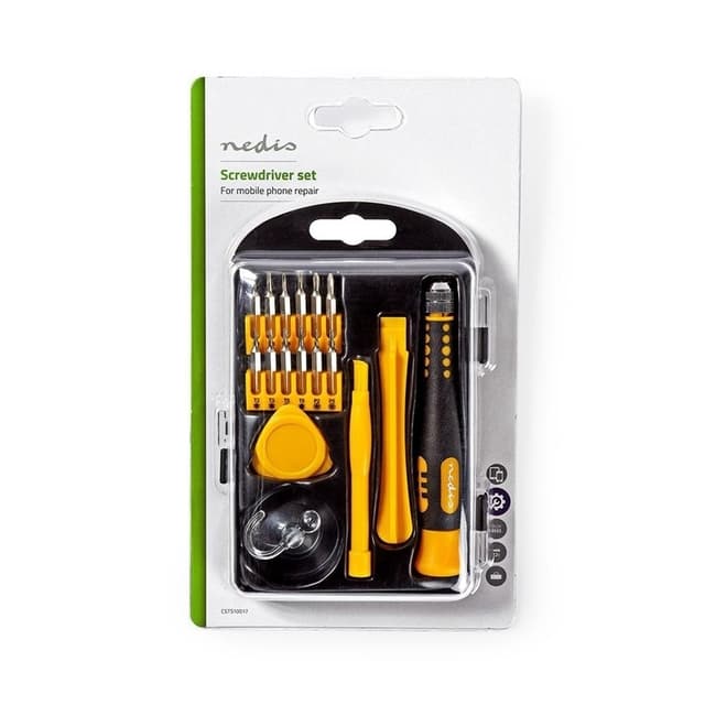 Nedis Telefon / Tablet Reperations Sæt | 17-i-1 | PC / Smartphone / Tablet | Philips bits | Slidsede bits | Pentalobe bits | Tri-wing bits