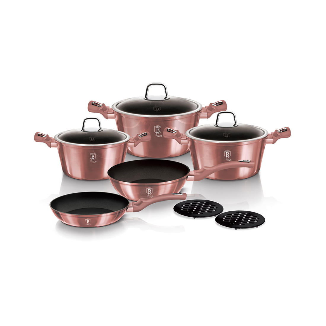Berlinger Haus 10-teiliges Kochgeschirr-Set Rose Collection
