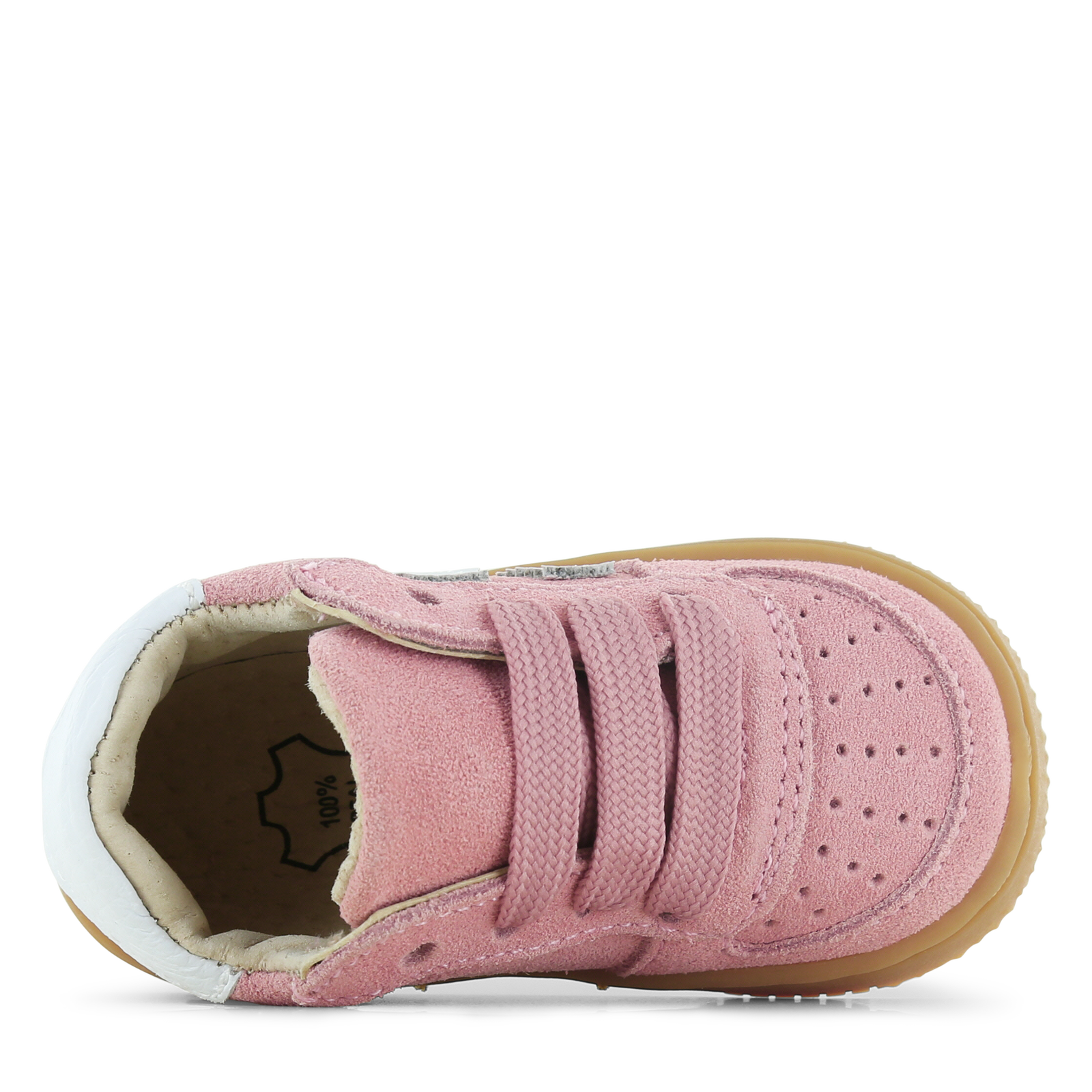 Shoesme roze suède sneakertje Leer | Meisjes schoenen