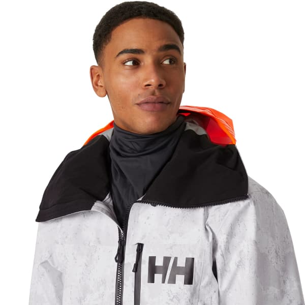 Combinaison de ski HELLY HANSEN CHUGACH INFINITY PRINTED SUIT GREY FOG SNOW