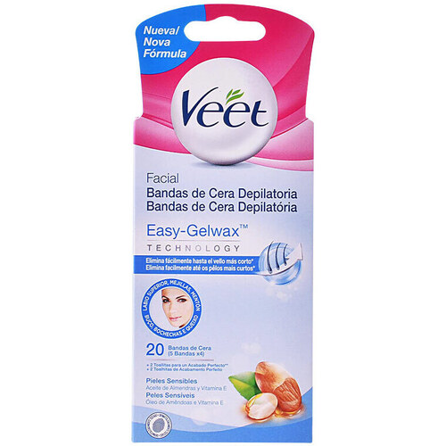 Veet - Bandas De Cera Depilatorias Faciales Piel Sensible