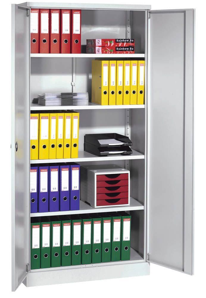 Gürkan Stahlschrank 100064 lichtgrau 92,0 x 42,0 x 195,0 cm
