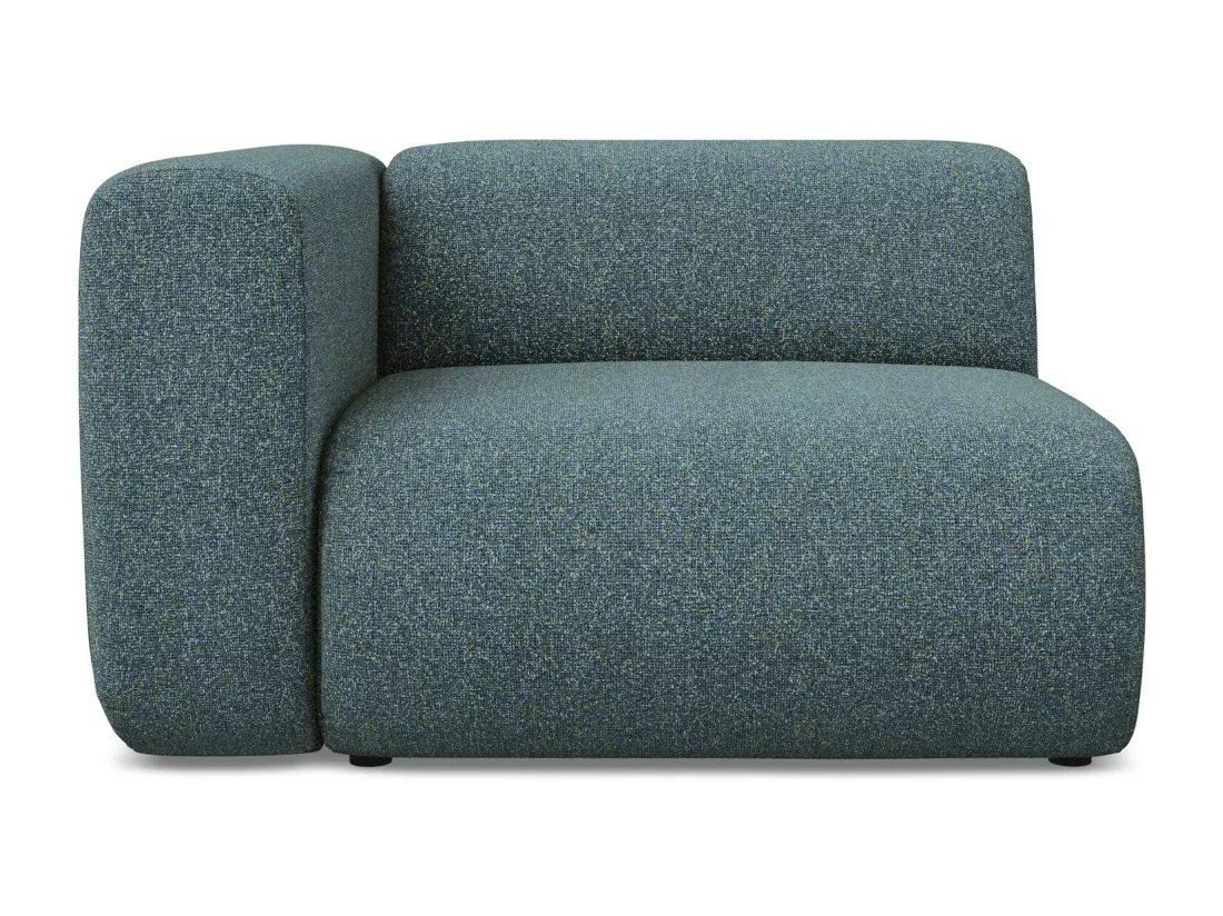 Module avec accoudoirs gauche en tissu texturé - jeans - EKAHI