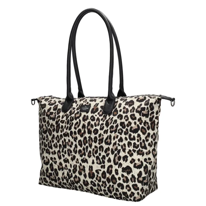 Charm London Buckingham Laptoptas 15,6 inch Luipaard Beige