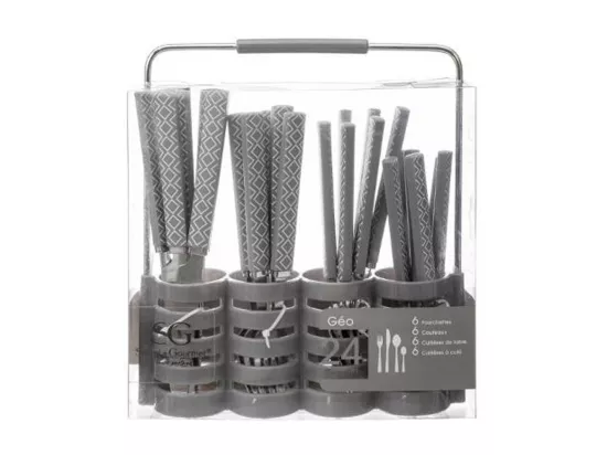 Ménagère 24 Pièces Avec Rack 