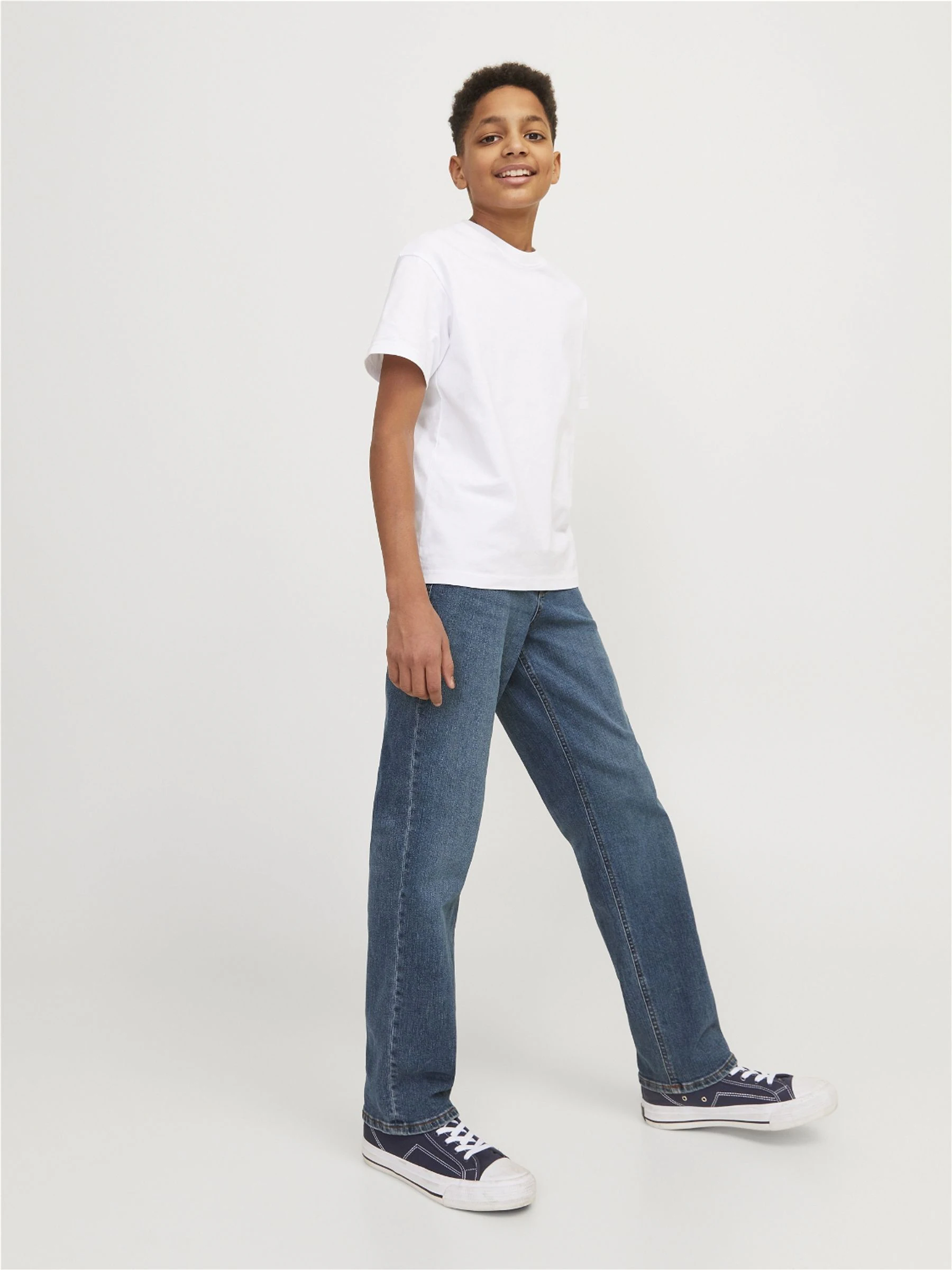 JACK & JONES Junior Clark regular fit jeans met rechte pijpen