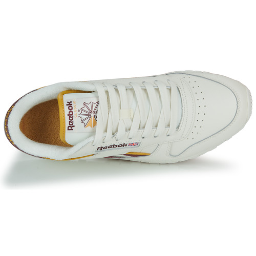 Reebok Classic - CLASSIC LEATHER - Blanc / Bordeaux / Jaune