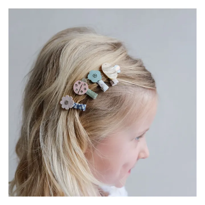 Mimi & Lula Lot 8 Mini Barrettes Bee & Ladybird | Crème
