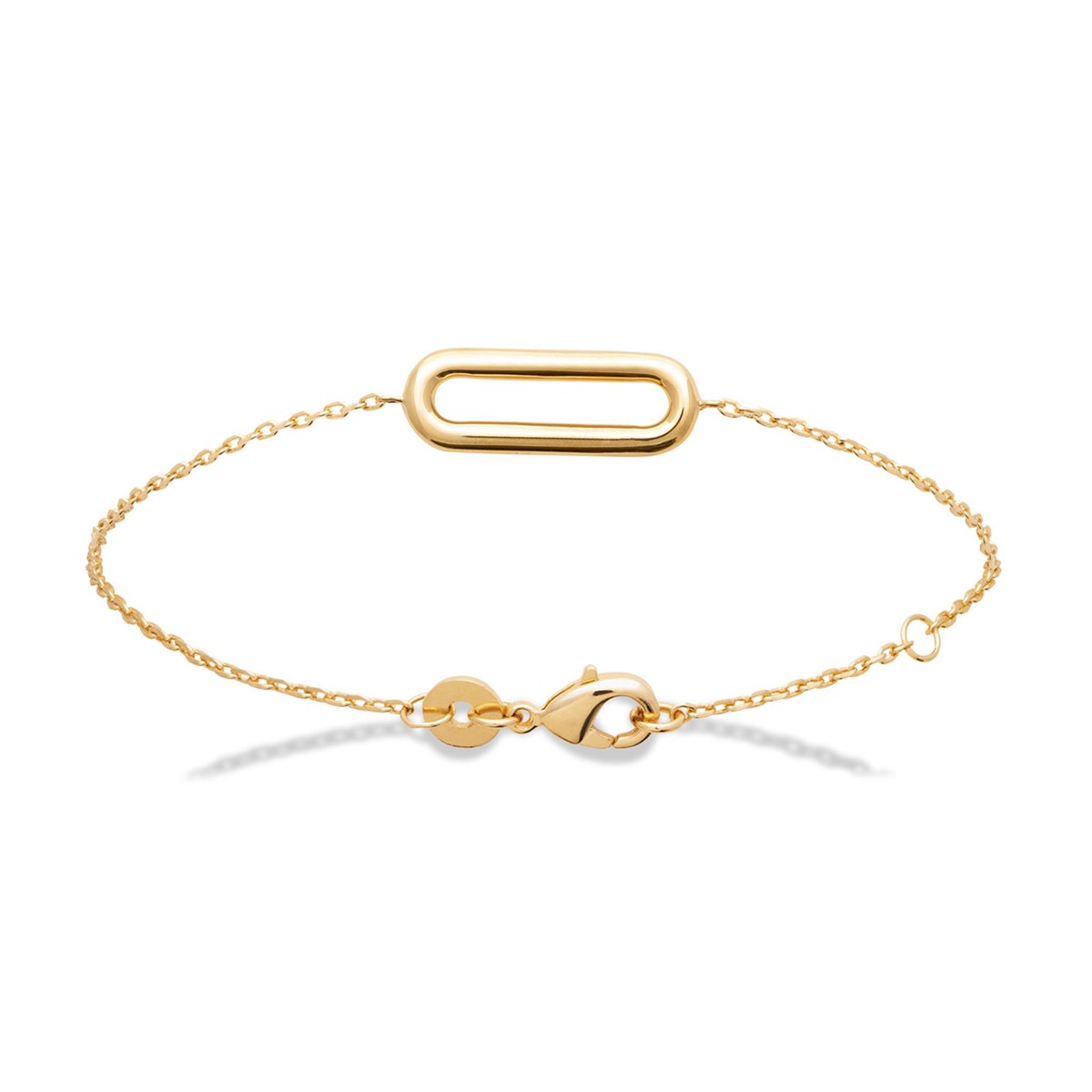 Bracelet Brillaxis plaqué or maillon ovale
