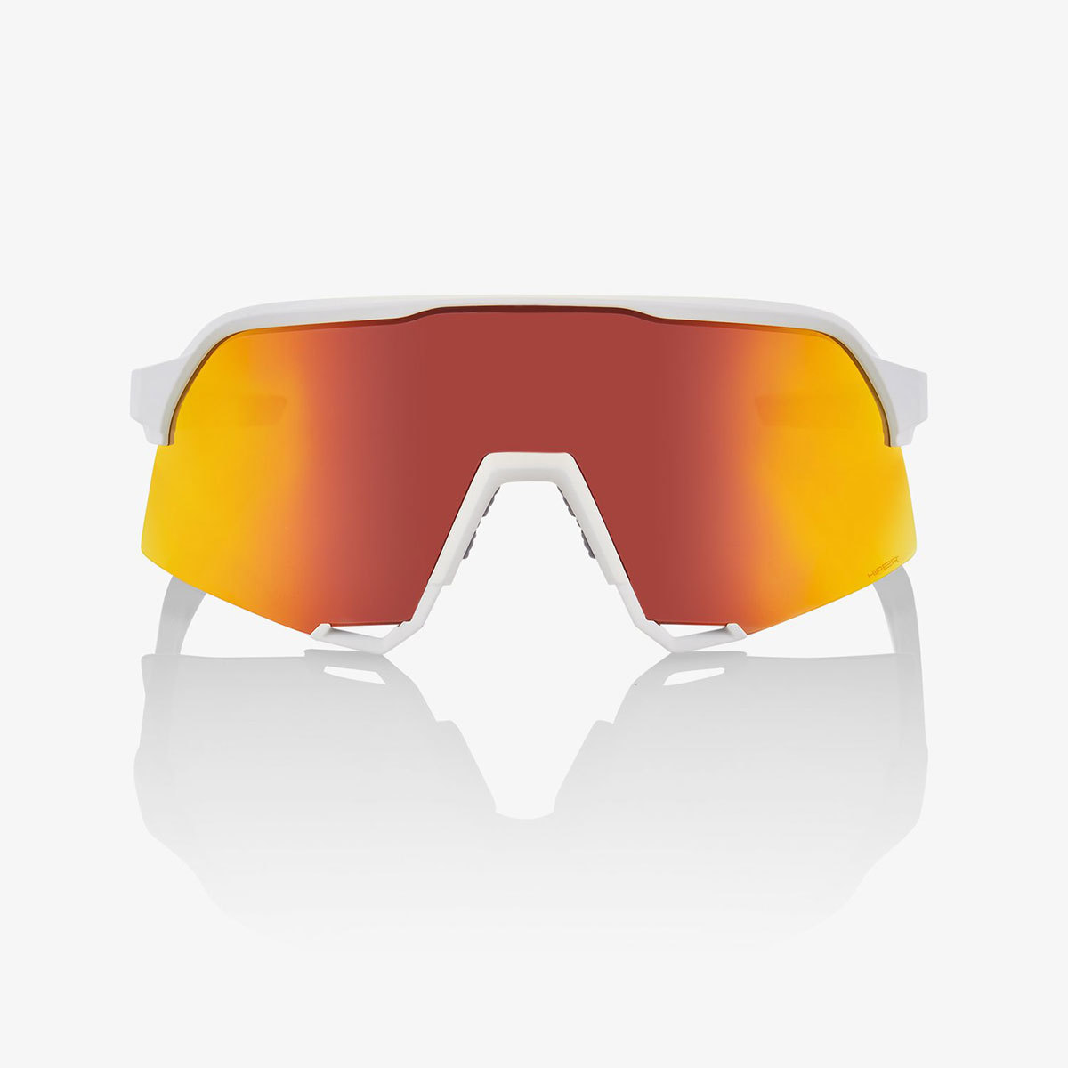 100% S3 Sport Zonnebril Wit met HiPER Red Multilayer Mirror Lens