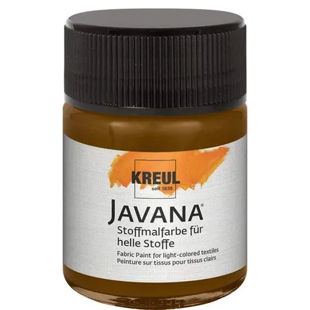 KREUL Javana Stoffmalfarbe für helle Stoffe Dunkelbraun 50 ml