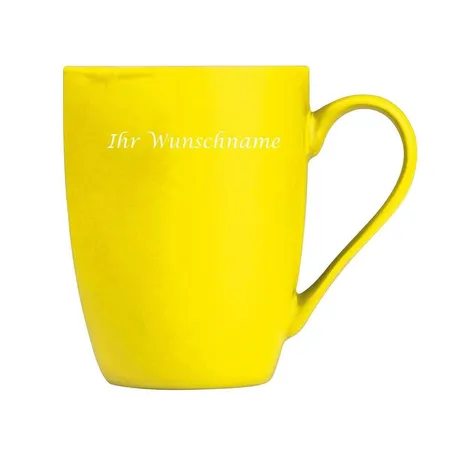 Macma Kaffeetasse aus Porzellan, 300 ml, gelb