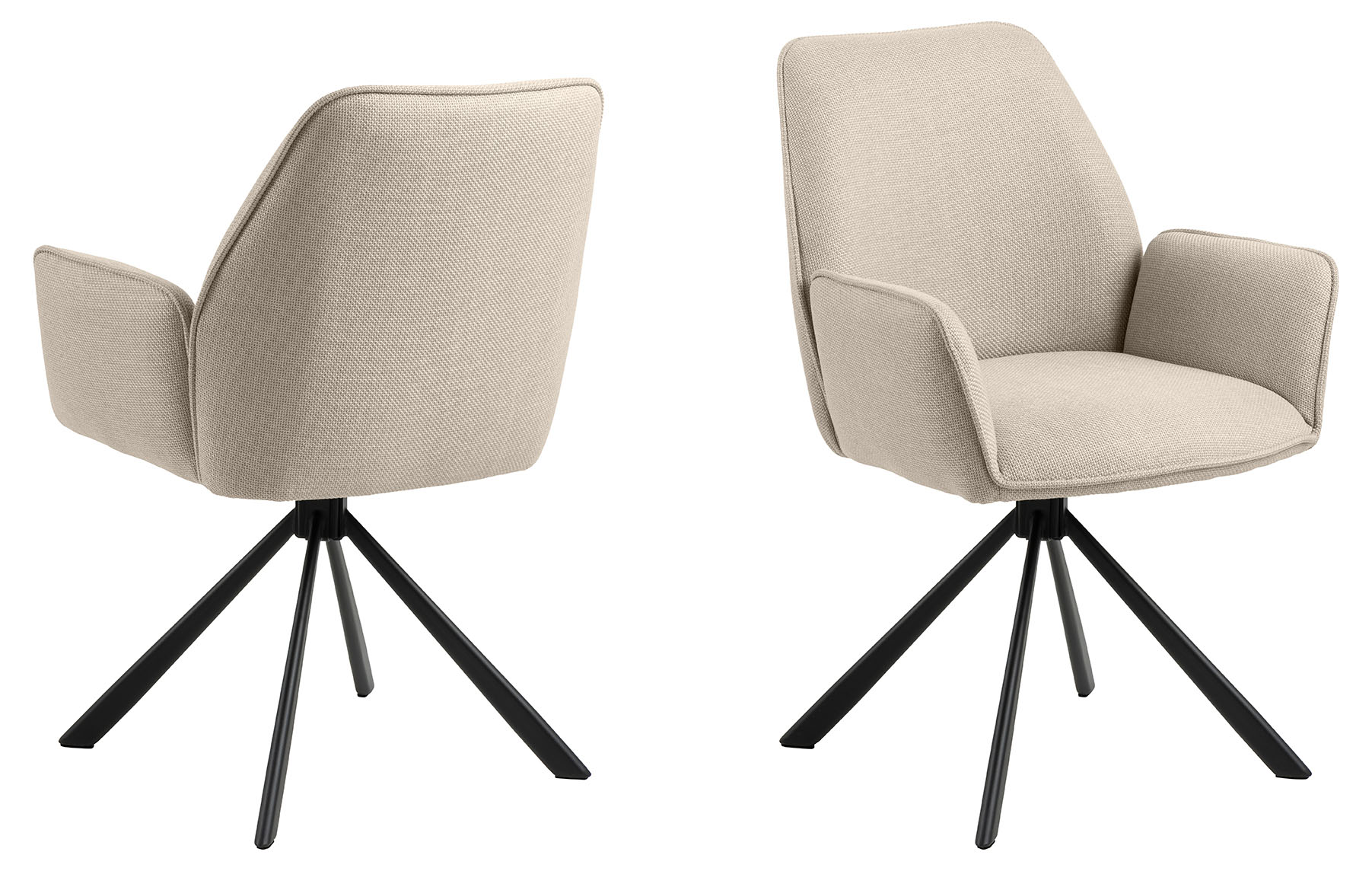 Eetkamerstoel Aske beige - set van 2