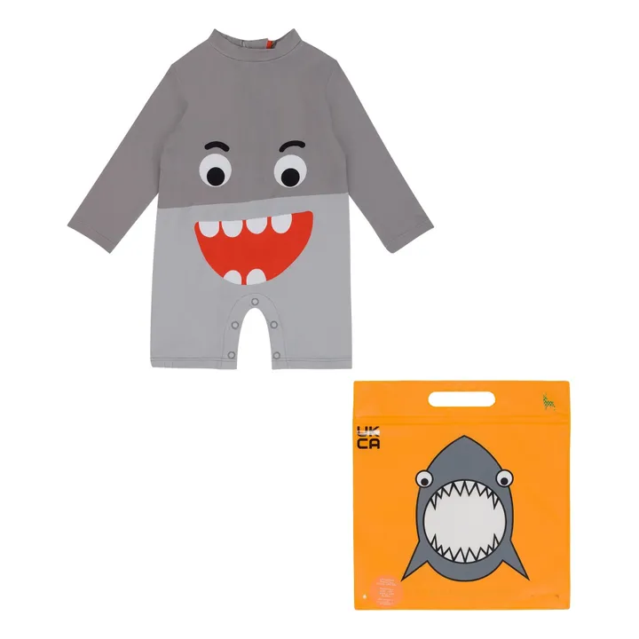 Stella McCartney Kids Combinaison de Bain Requin | Gris