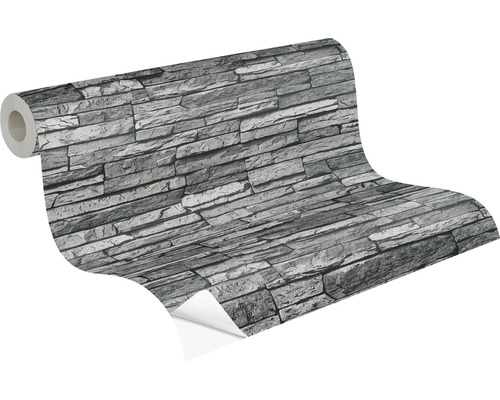 Zelfklevend behang 38589-1 Natuursteen 3D grijs 8,40 x 0,53 m