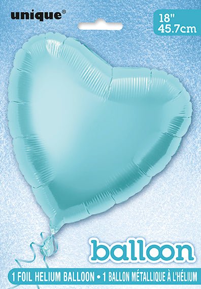 Hart Helium Ballon Lichtblauw Leeg 45cm