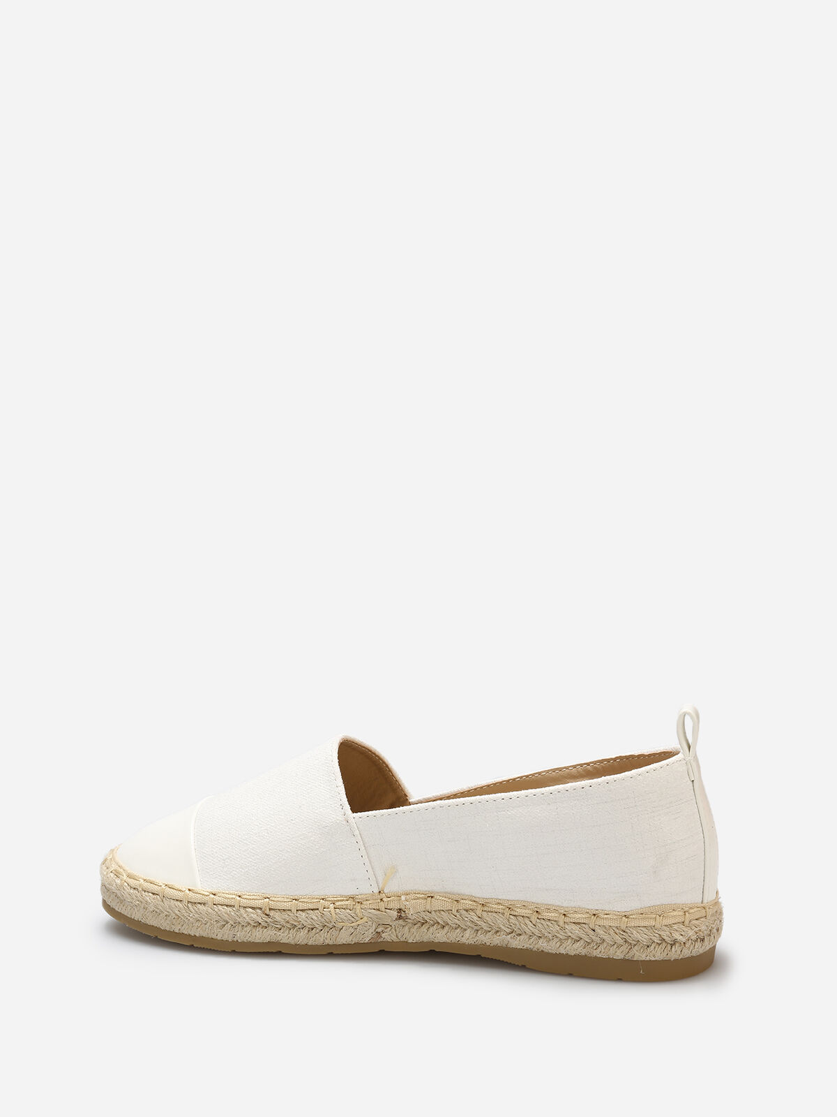 Espadrilles à détails en simili- Blanc