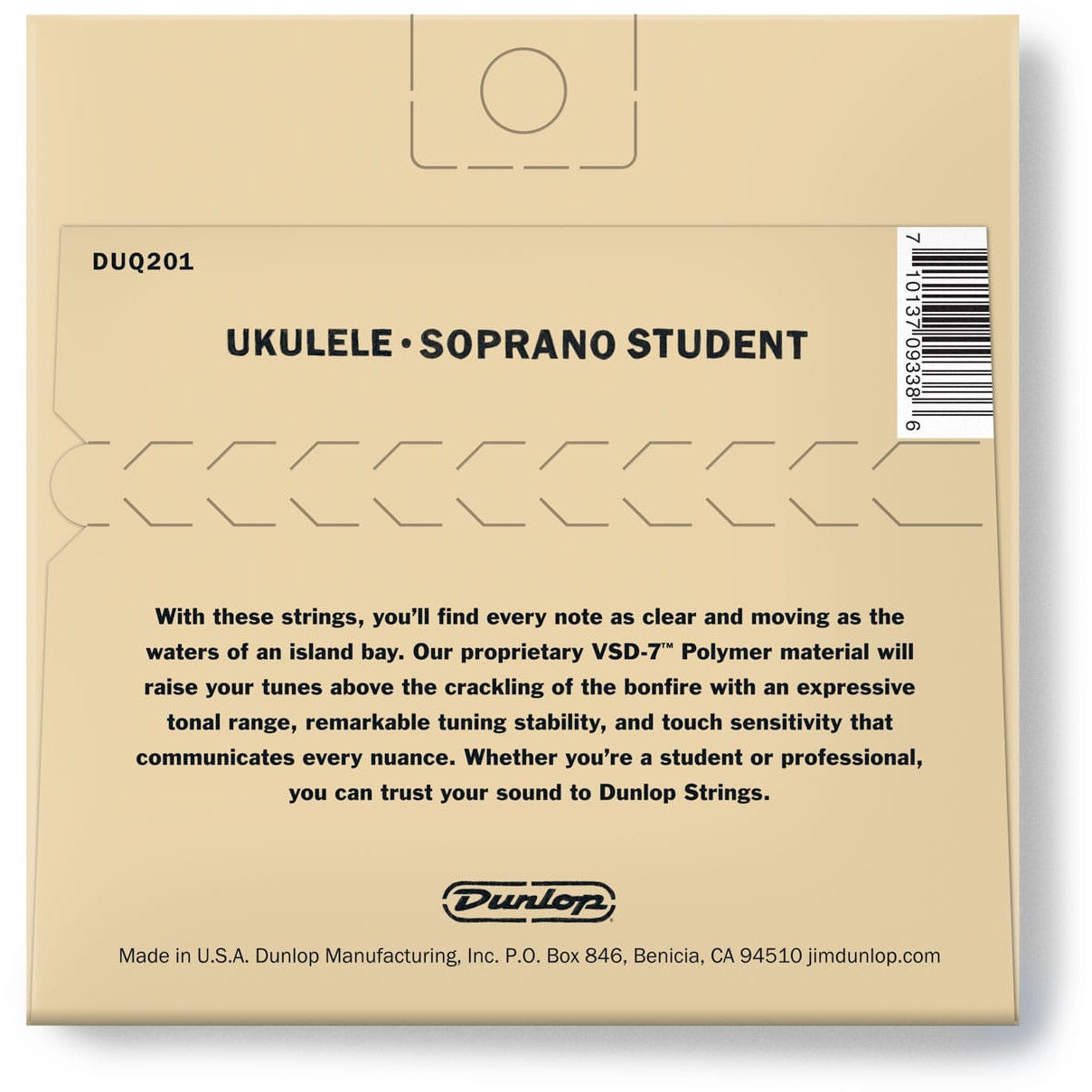 Dunlop DUQ201 Ukulele Soprano Student 29-19 snarenset voor sopraan ukulele