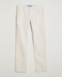 Jacob Cohën Bard Garment Dyed Gabardine Trousers Khaki
