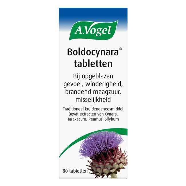 A.Vogel Boldocynara Bij Misselijkheid En Opgeblazen Gevoel Tabletten 80 ST