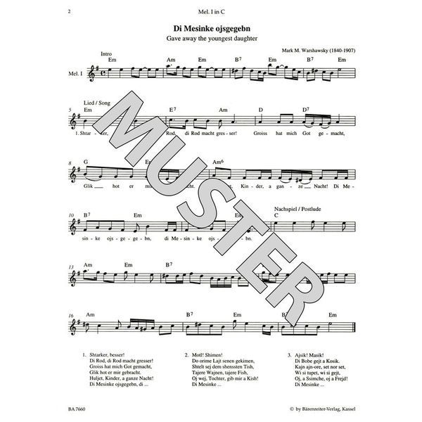 Bärenreiter combocom Klezmer