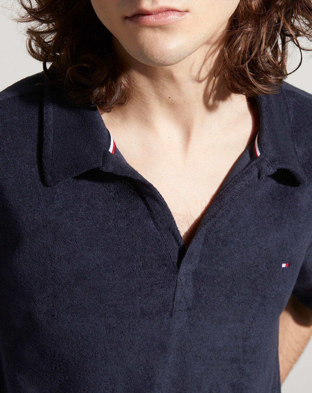 Tommy Hilfiger Polo en éponge bleu marine
