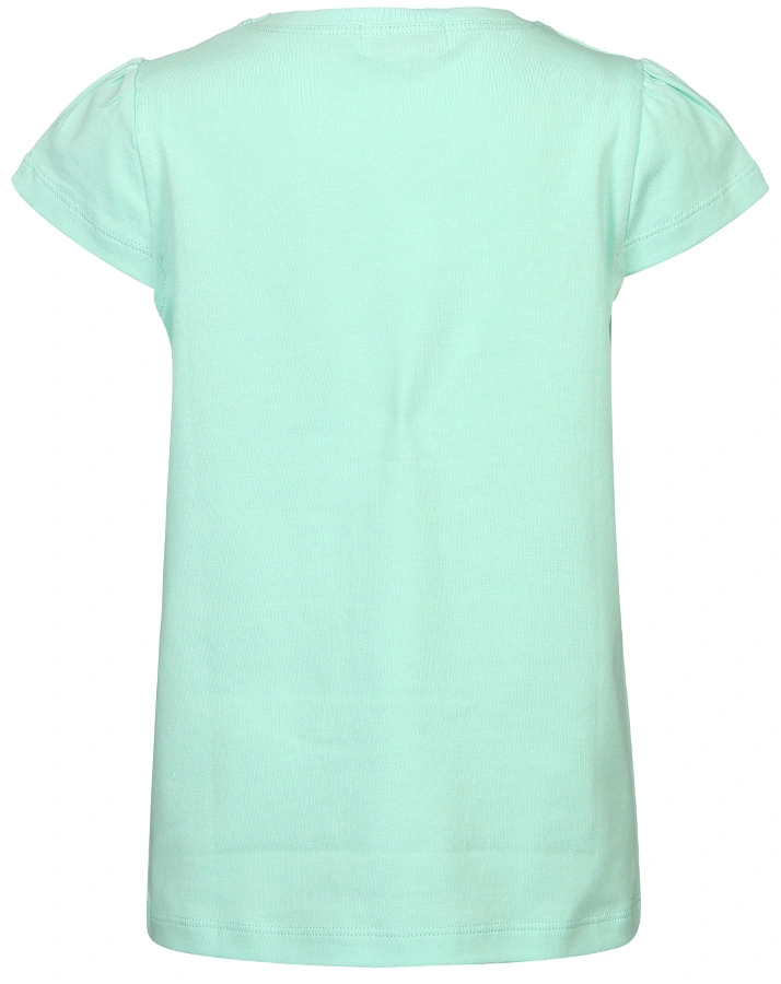 T-Shirt CAMERA mit Pailletten in mint solid