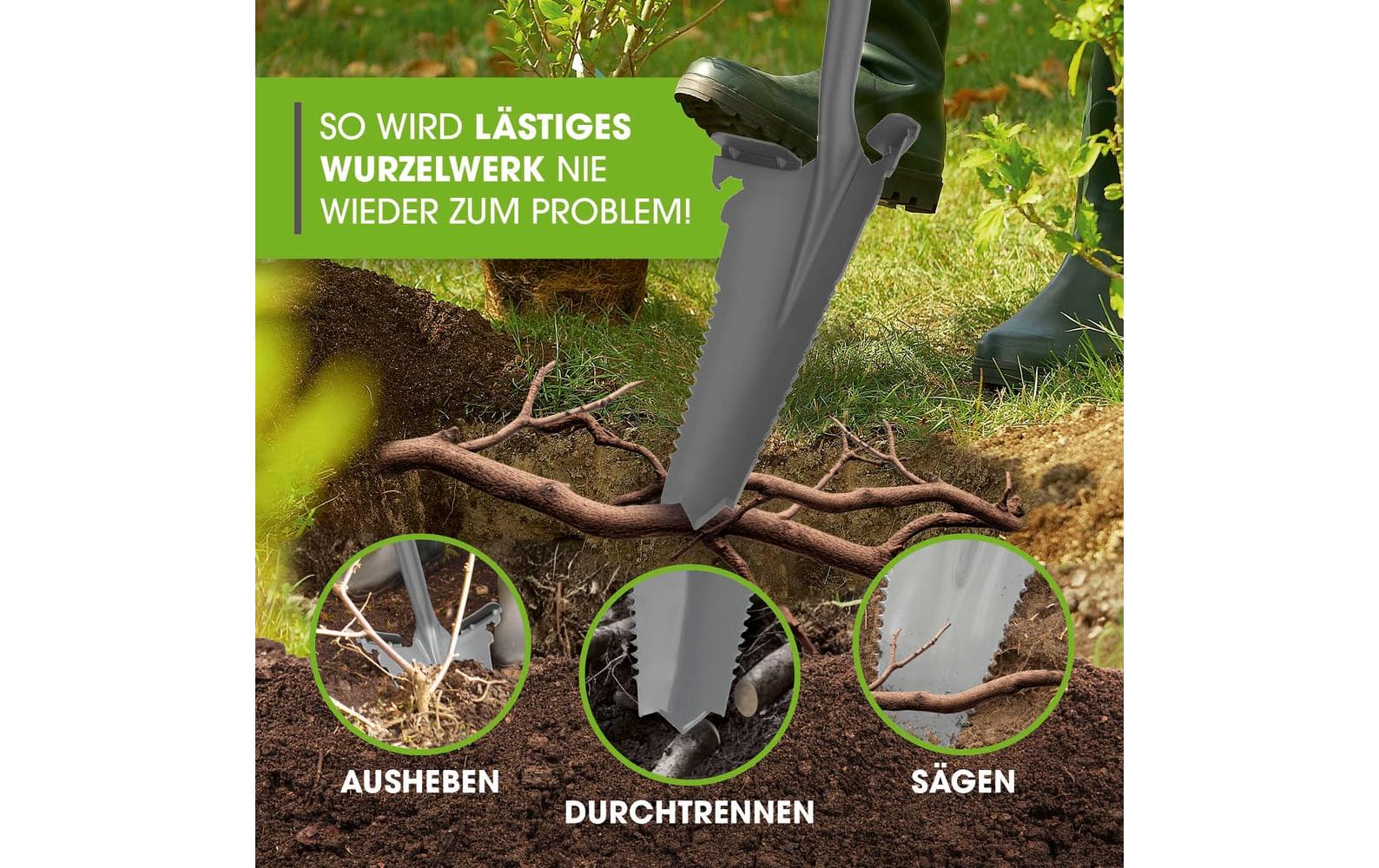 EASYmaxx Spaten- & Wurzelsäge - 114 cm, Grau/RotWurzelspaten