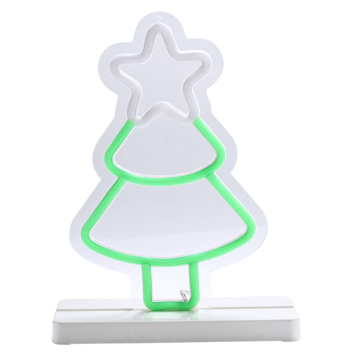 Christmas Goods kerstdecoratie kerstboom neon verlichting 25 x 16 cm