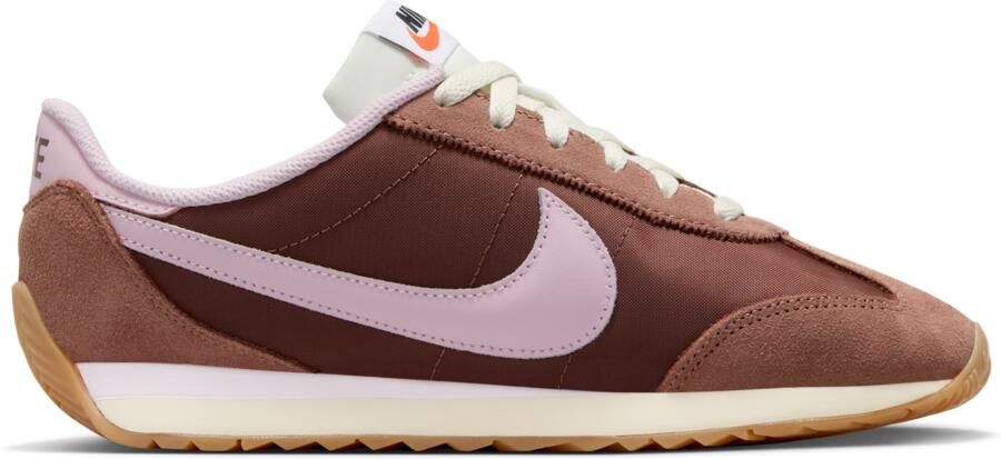 Nike Pacific suede sneakers bruin lichtroze