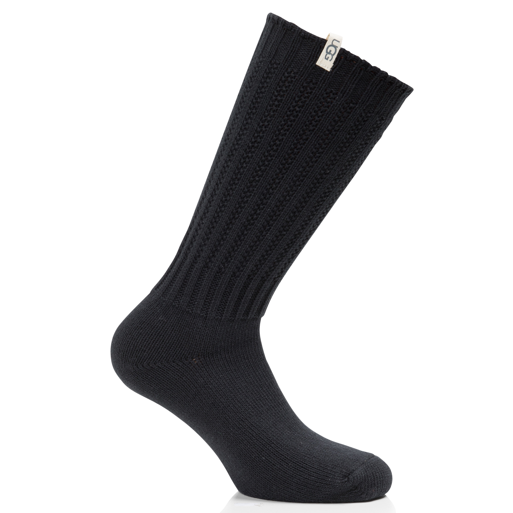 TYLA SLOUCHY CREW - Chaussettes en maille côtelée | Noir