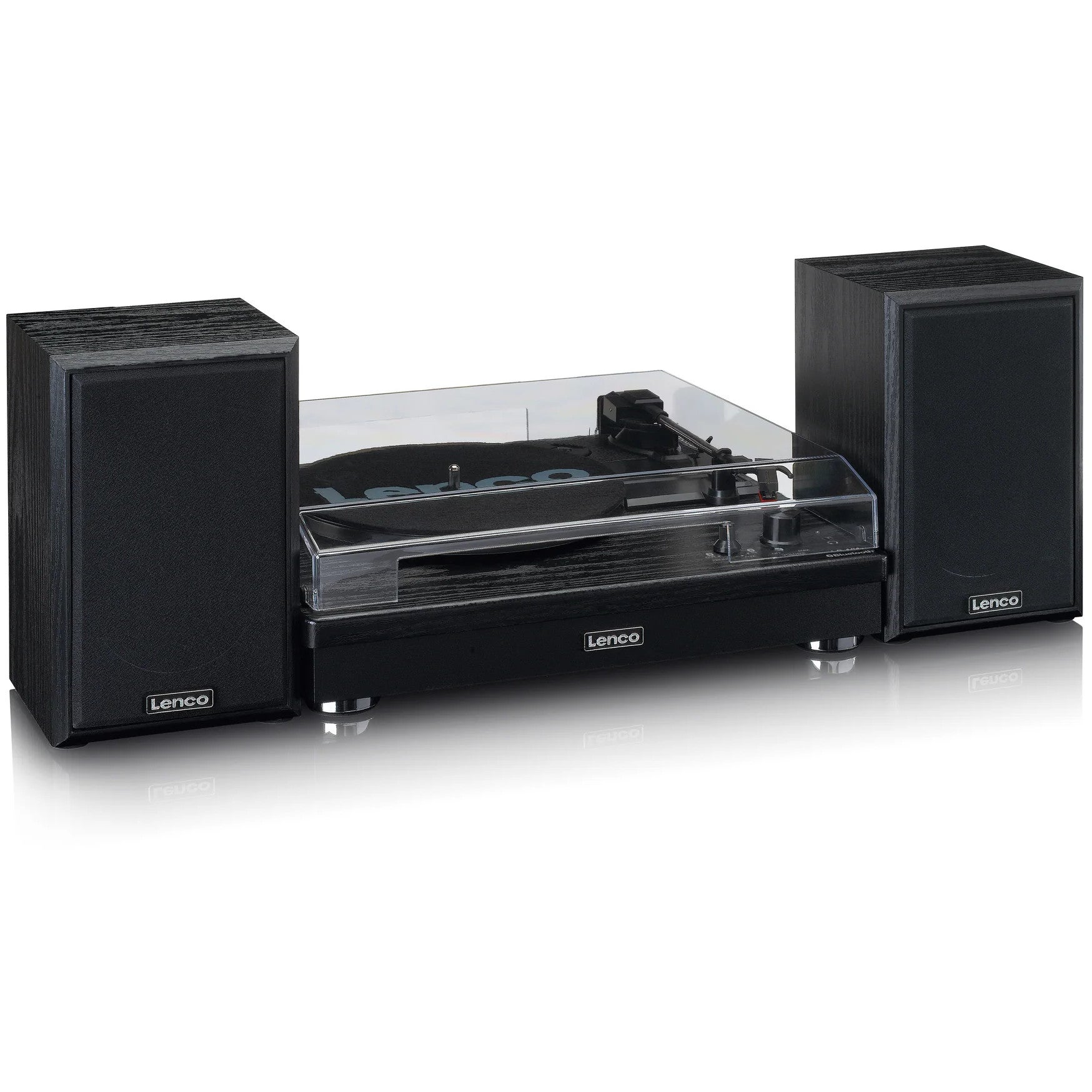 Lenco LS-101BK houten platenspeler met Bluetooth