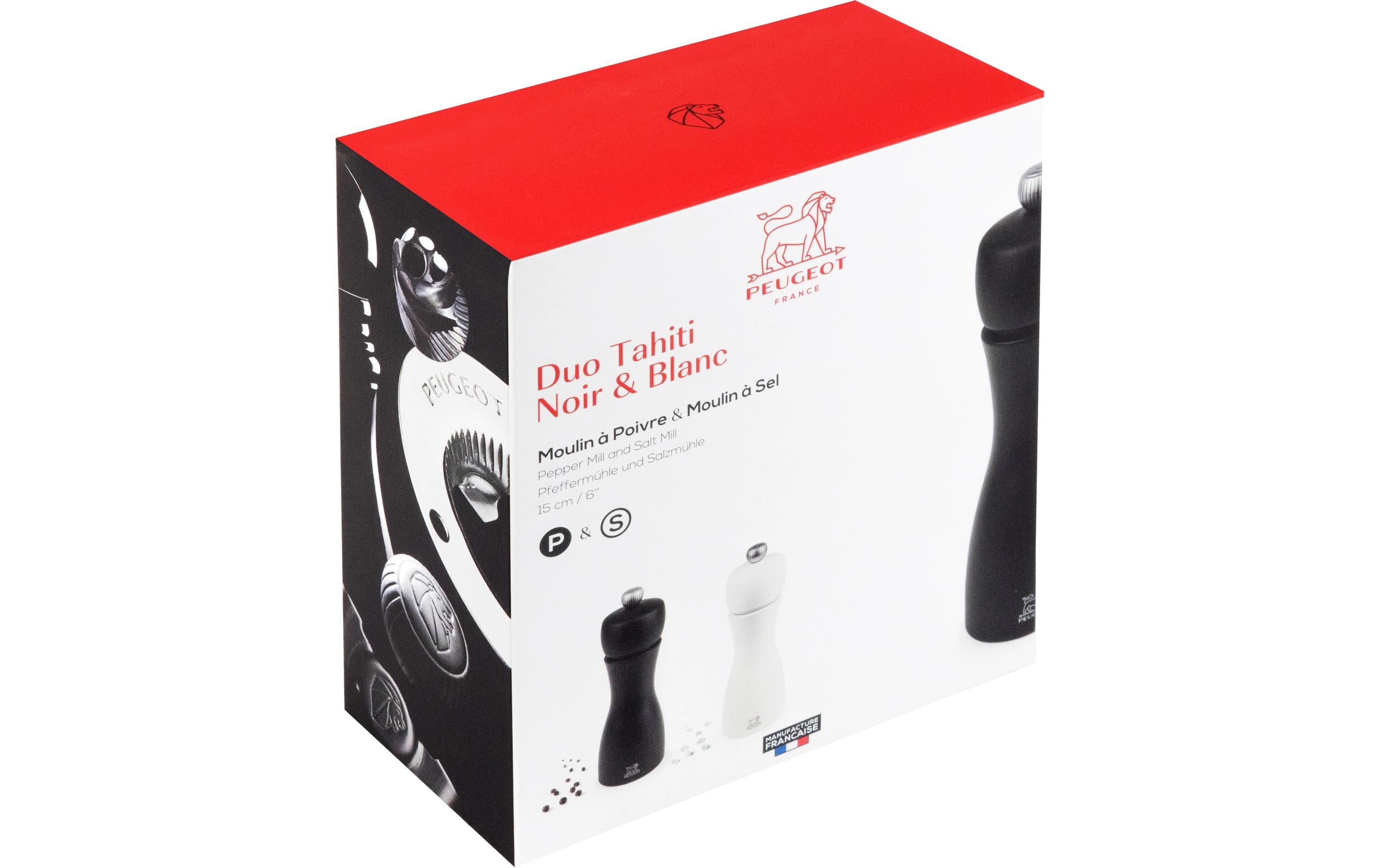 Gewürzmühle Tahiti Duo 15 cm, Schwarz/WeissPfeffermühle und Salzmühle