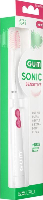 GUM - Sonic Sensitive - Tandenborstel - Wit - Zacht