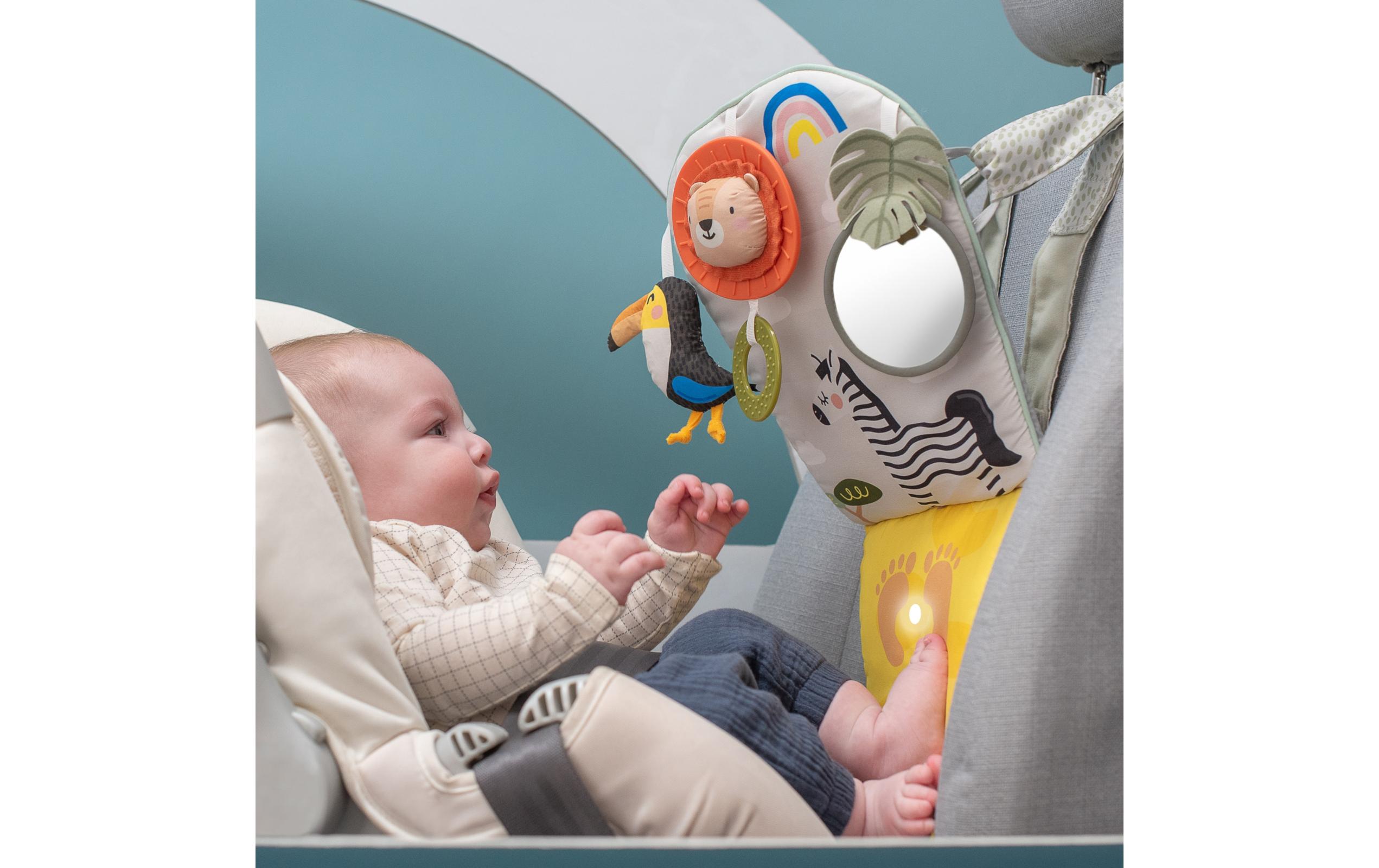 Autospielzeug Savannah 0M+Farbenfrohes Reisespielzeug für rückwärtsgerichtete Babys