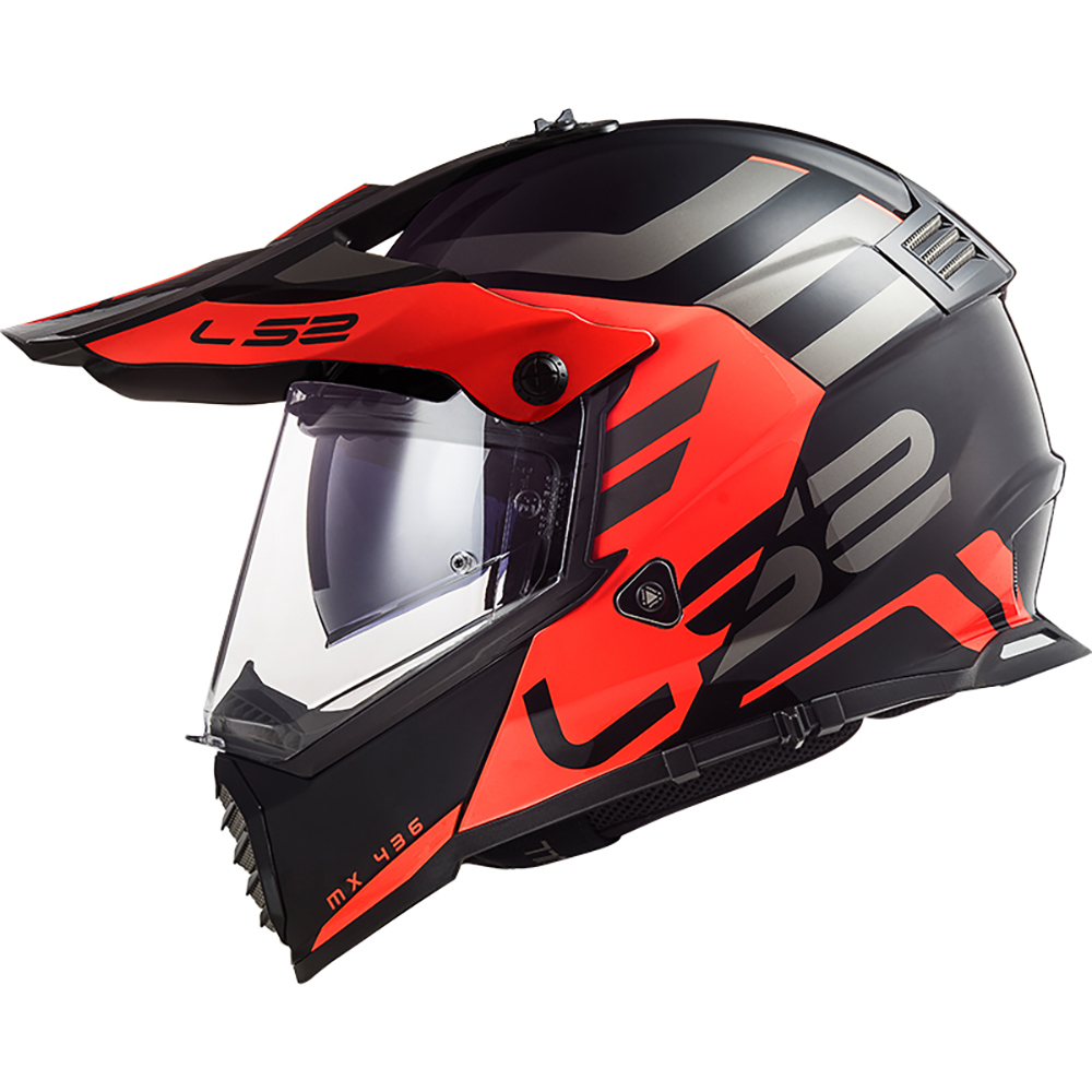 LS2 - Casque MX436 Pioneer Evo Adventurer Noir Mat / Orange