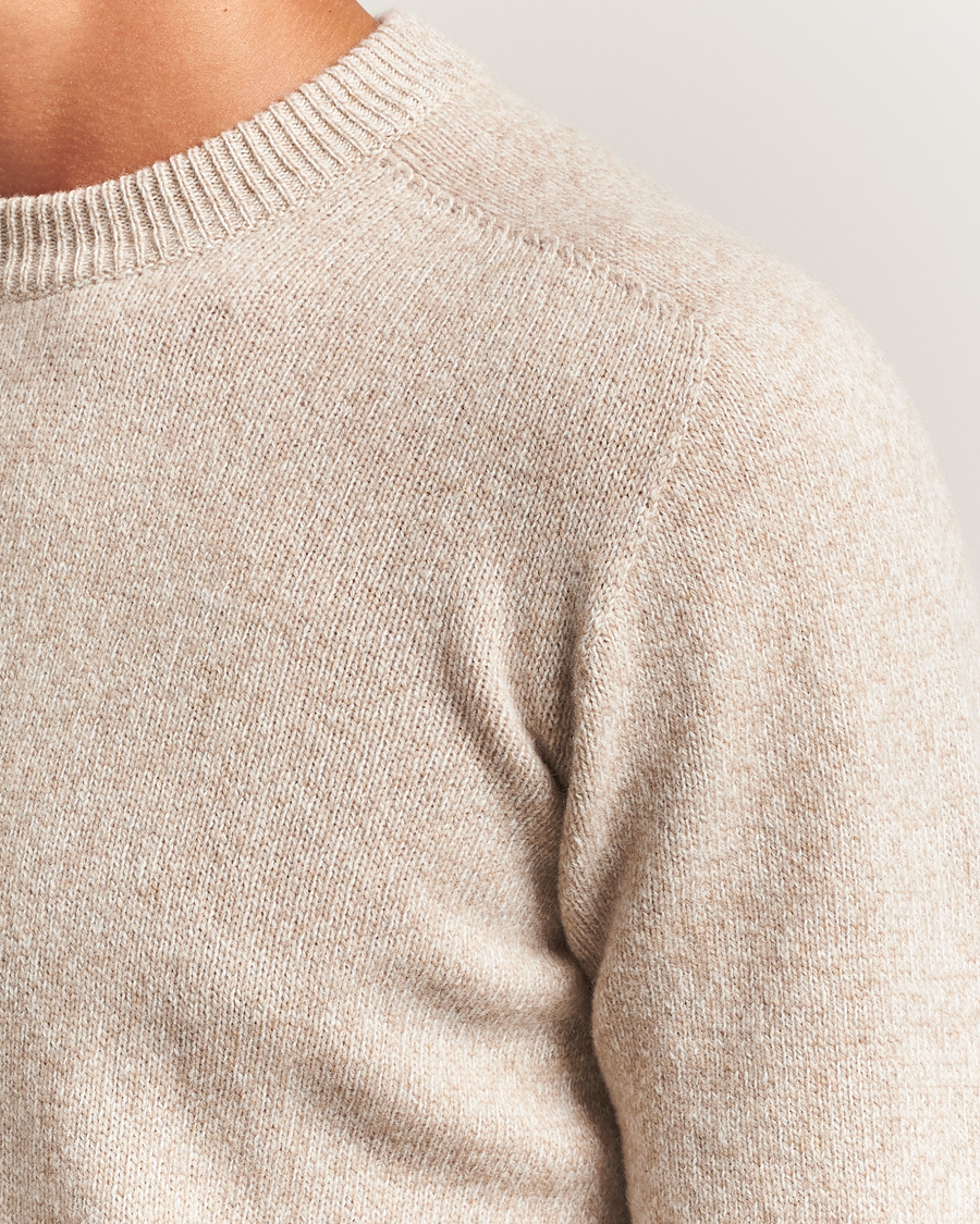 Altea Wool/Cashmere Crew Neck Sweater Beige Melange