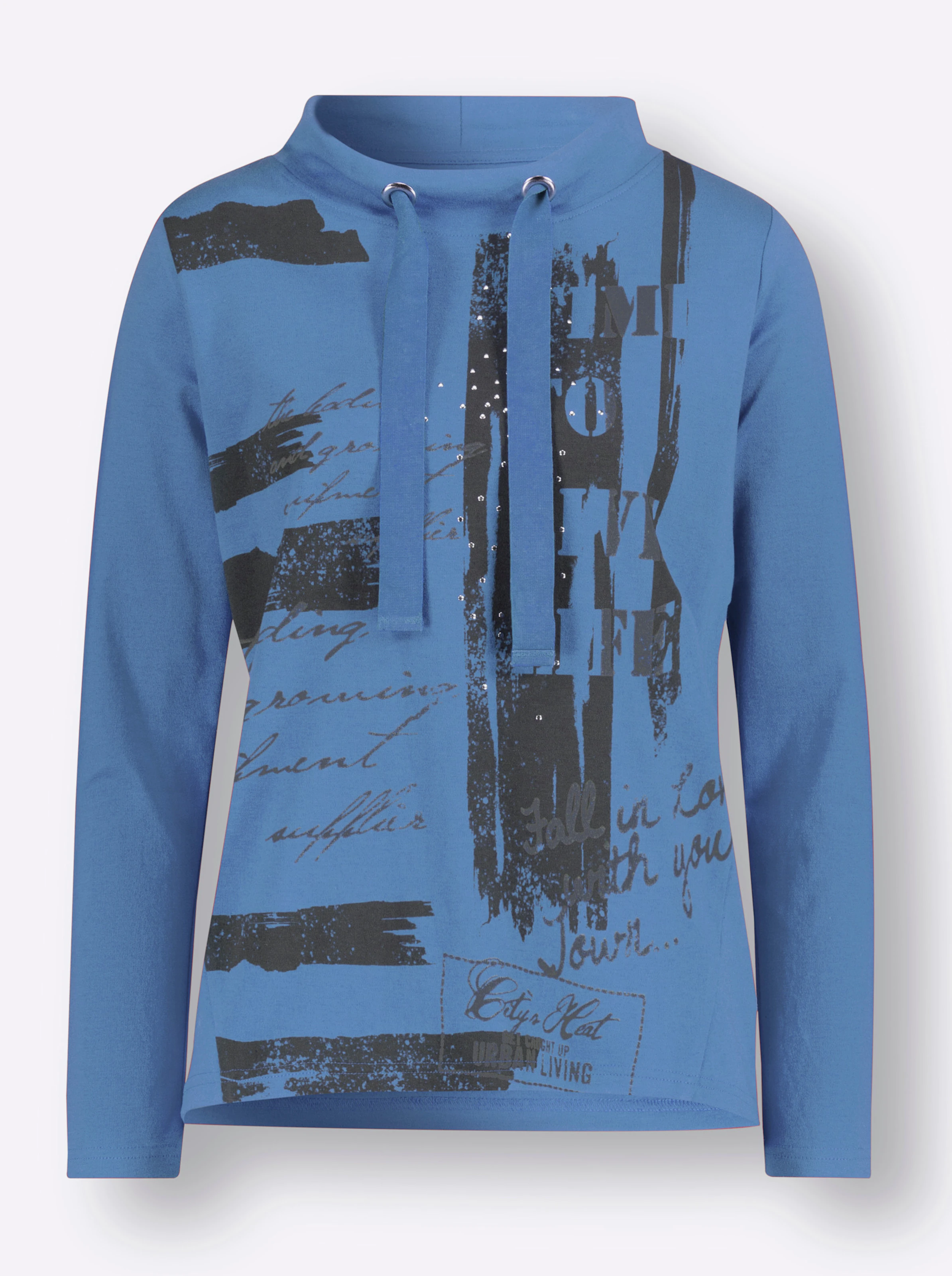 Sweatshirt in mittelblau