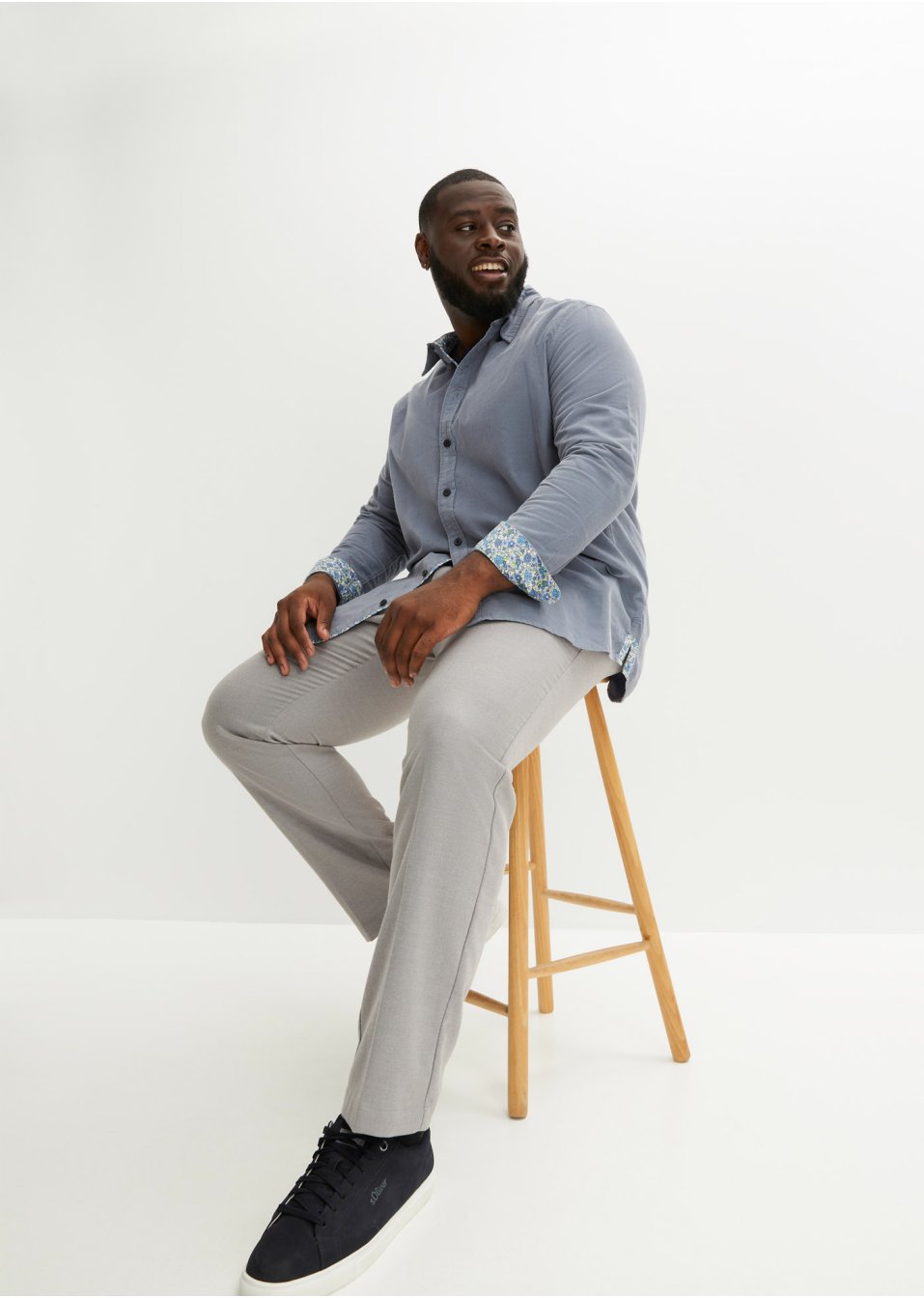 Chemise manches longues en velours côtelé fin