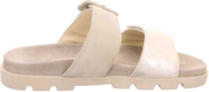 Rohde 6313 29 Slippers Beige en Goud Leer en Suede Goud