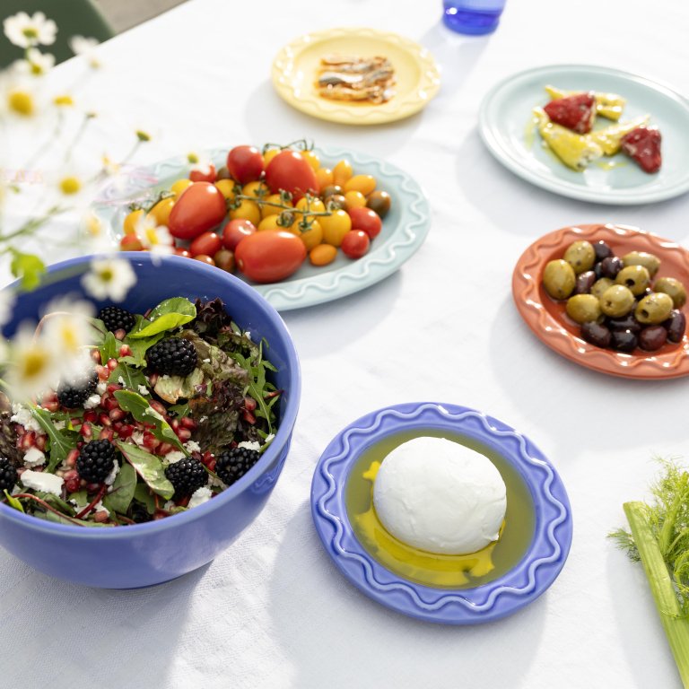 &klevering Mochi ontbijtbord Ø17,5 set van 2 Blue